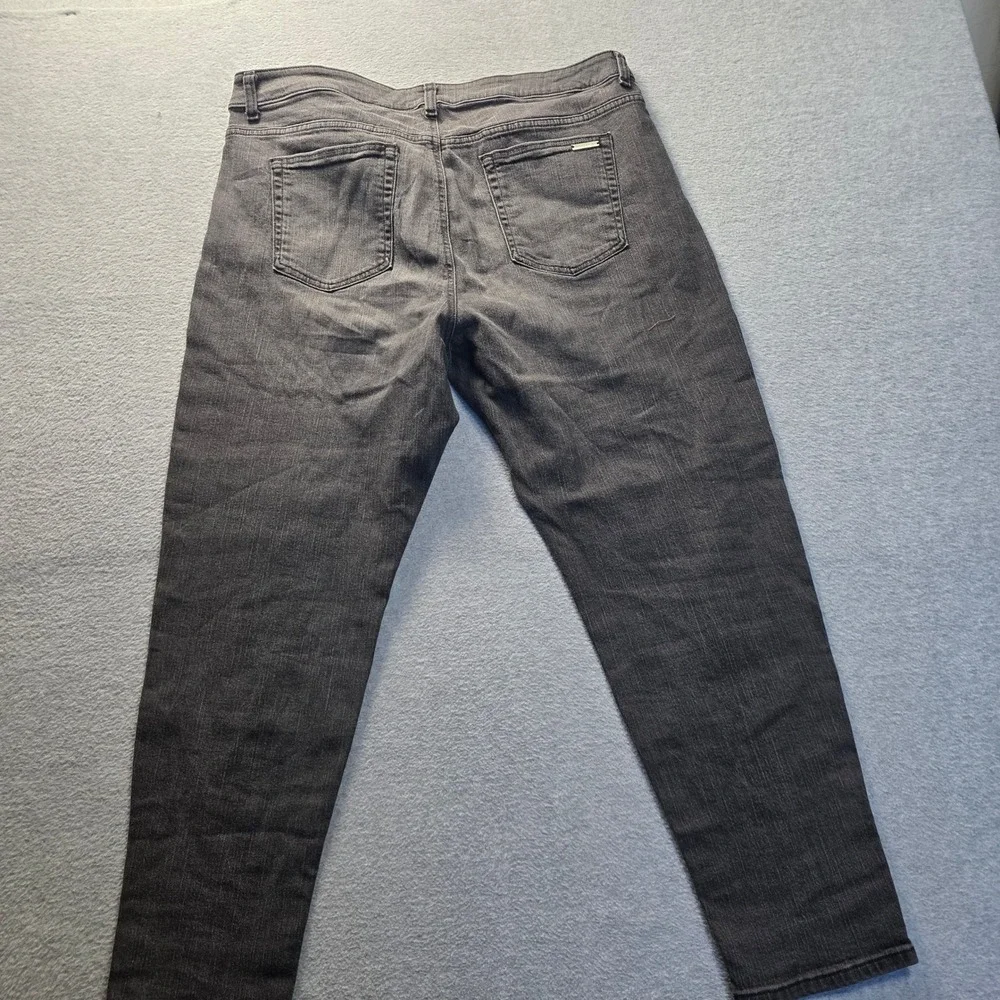 Michael Kors Skinny Jeans Womens Plus Size 16W‎ Grey Tapered Stretch Denim Pants